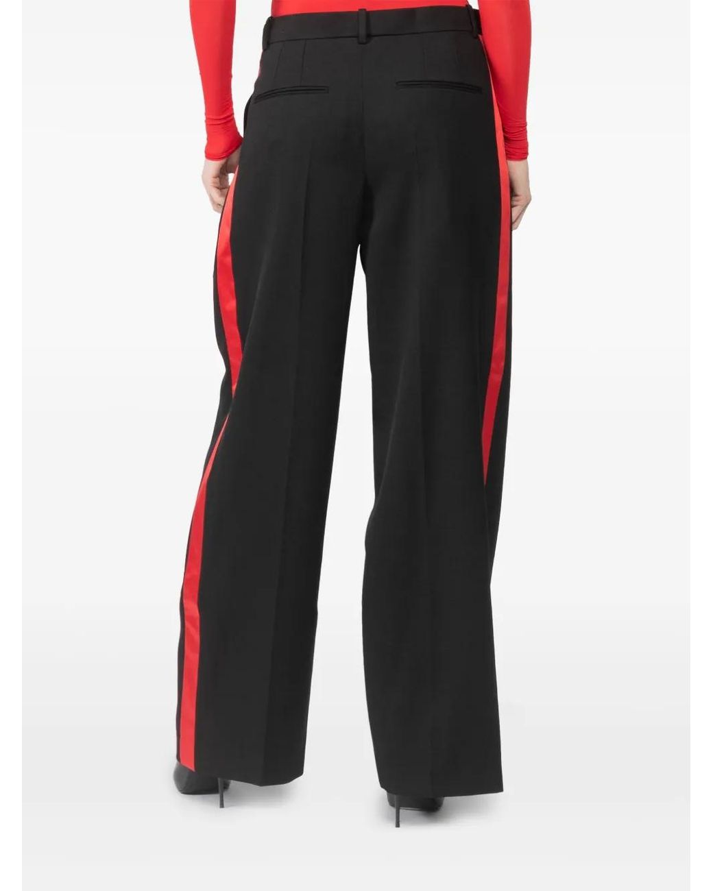 Wardrobe NYC Black Side-Stripe Palazzo Pants