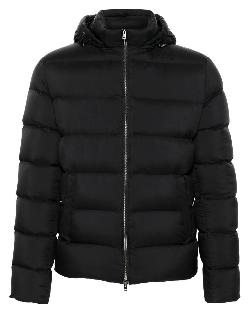 Herno Black Quilted Polyester Outerwear Jacket for men