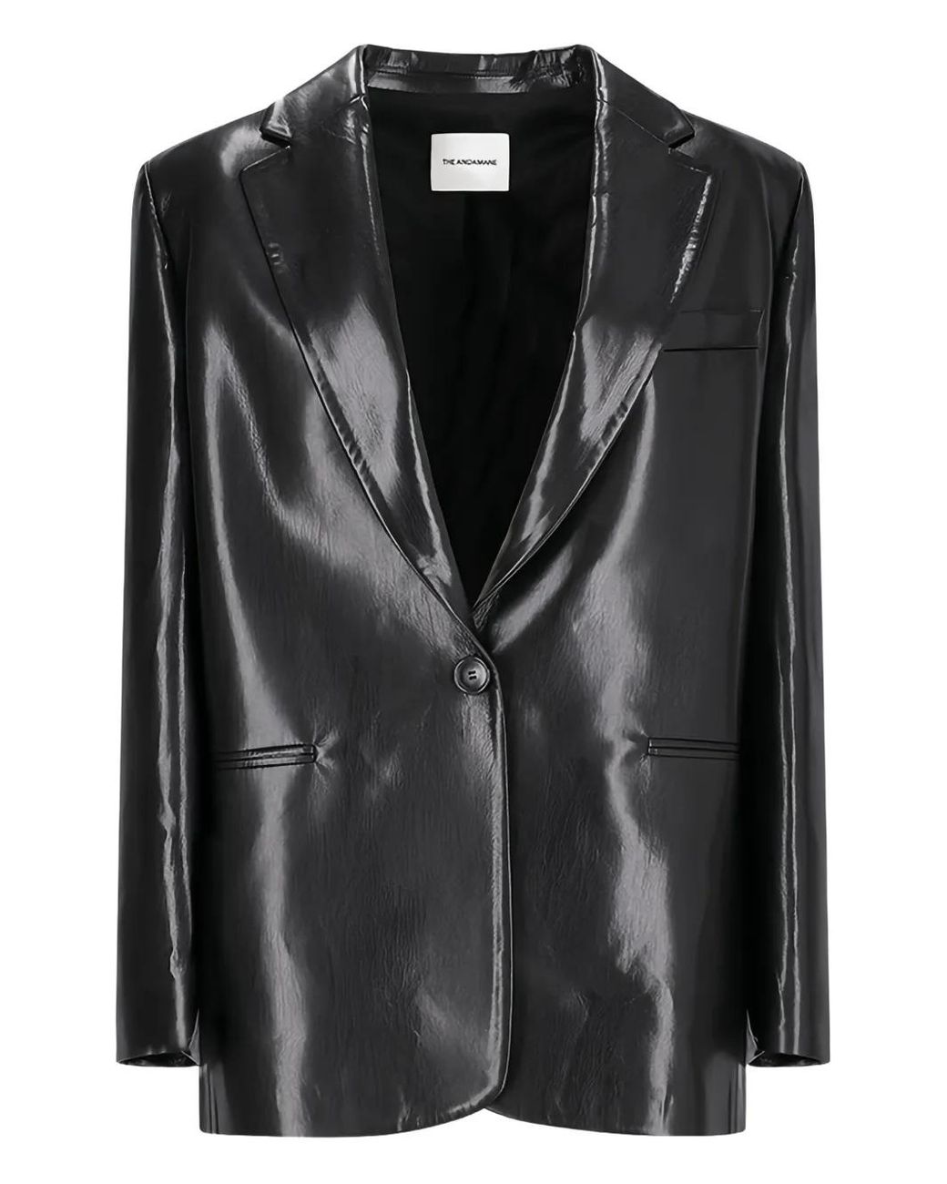 ANDAMANE Black Single-Breasted Blazer