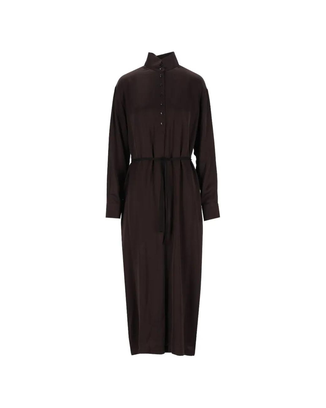 Barena Black Querina Lucens Belted Midi Dress