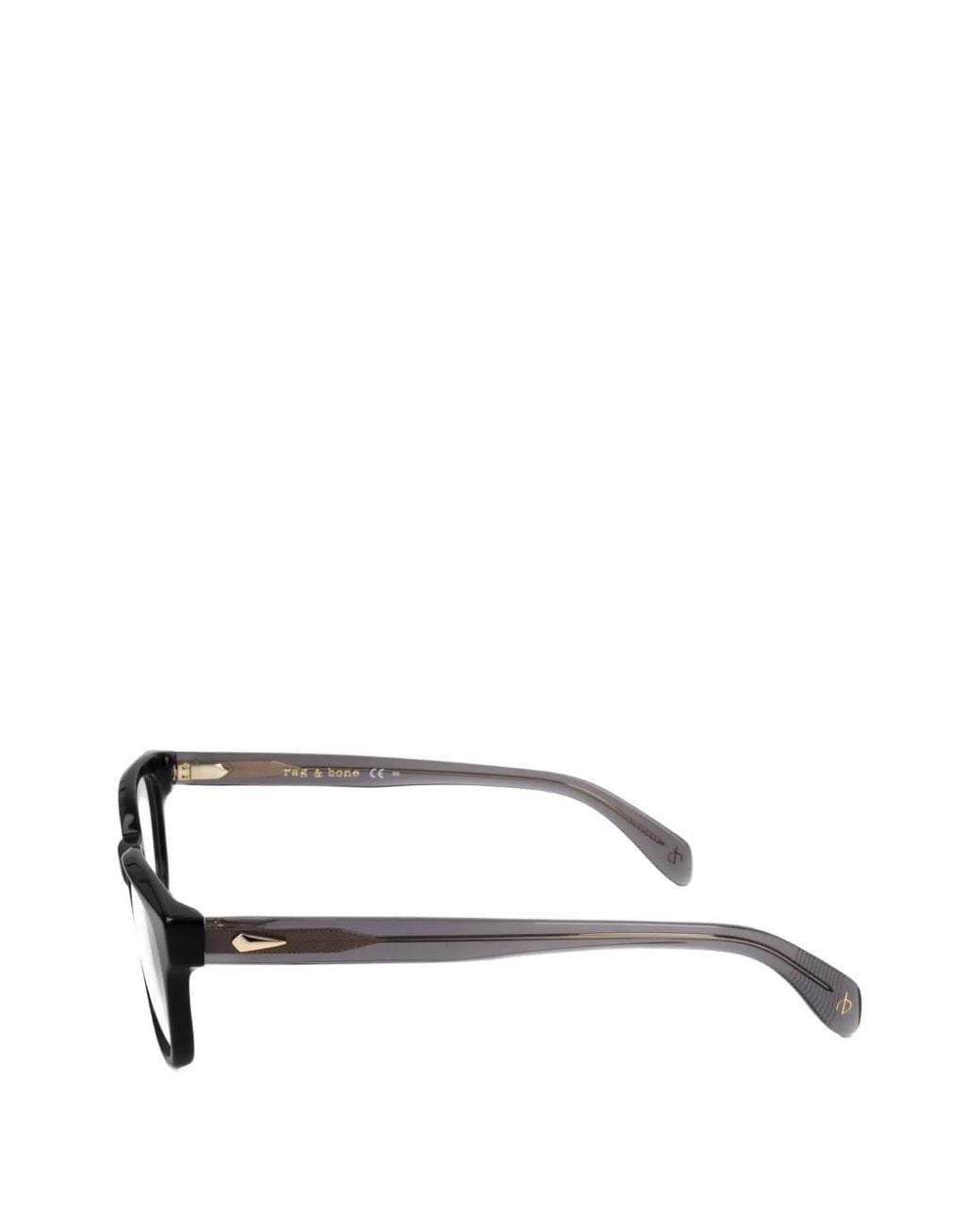 Rag & Bone Black Geometric-Frame Glasses