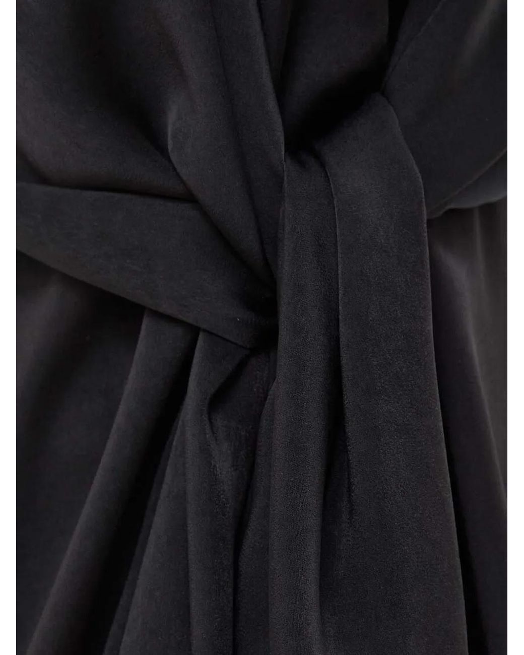 Bardot Black Draped Tie-Front Blouse