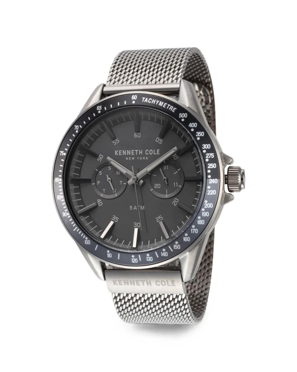 Kenneth Cole Gray Montre À Boîtier Rond Mm for men