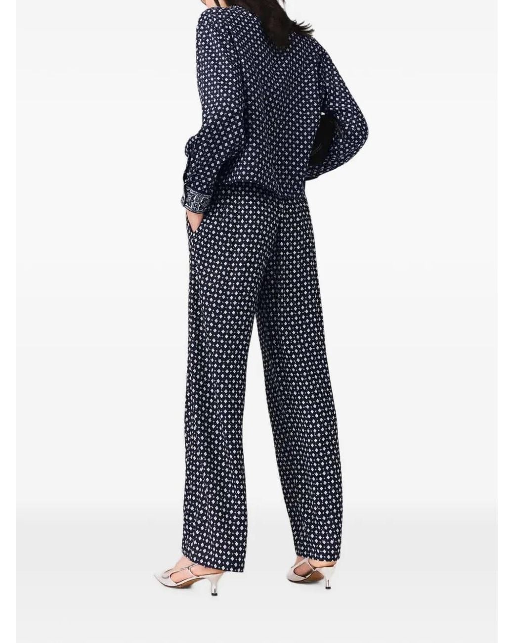 Pantalon Ample À Strass Maje en coloris Blue
