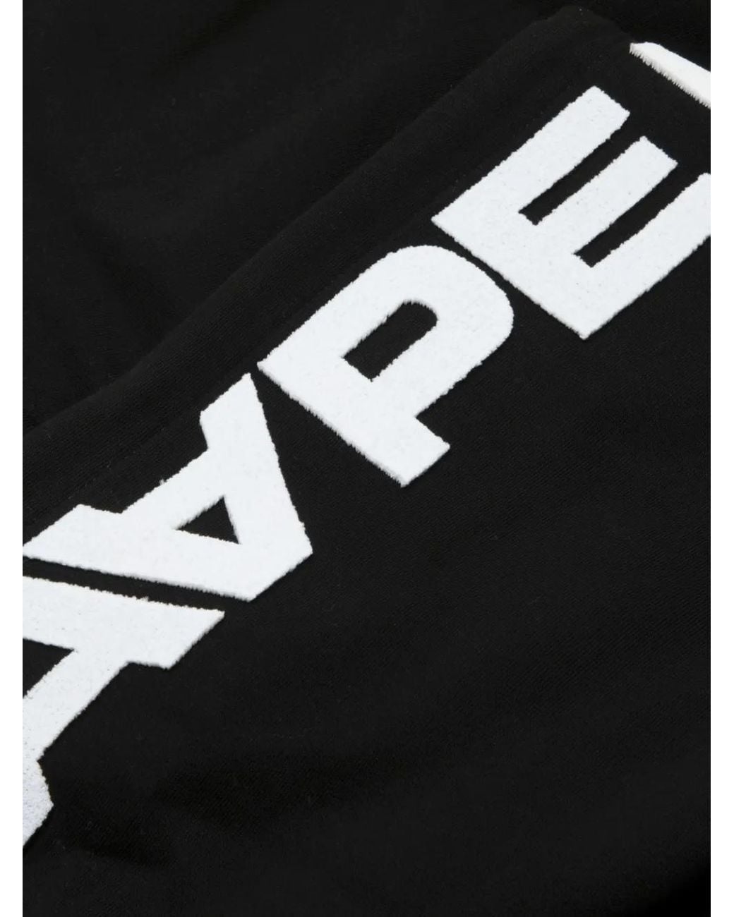 Aape By A Bathing Ape Black Aapenow Logo-Print Zip-Up Hoodie for men