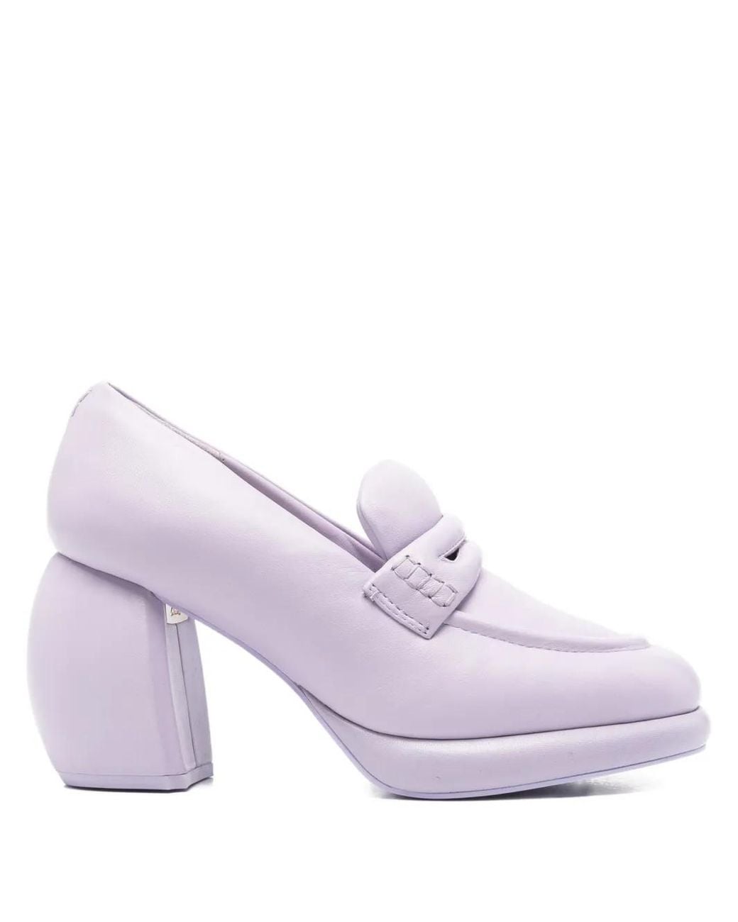 Martine Rose Purple X Clarks 80Mm Bulbous-Heel Loafers