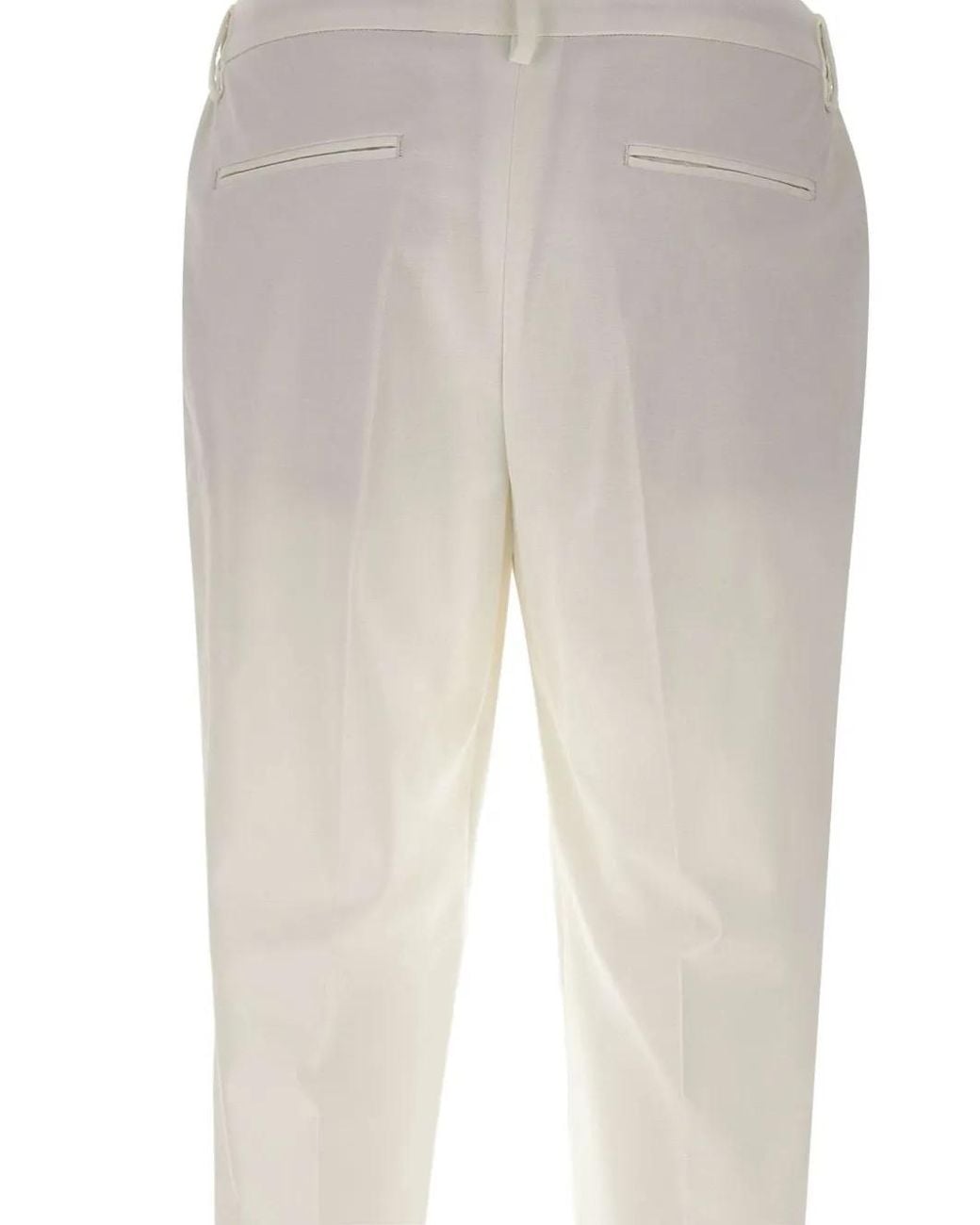 Pantalones De Pinzas Devore de hombre de color White