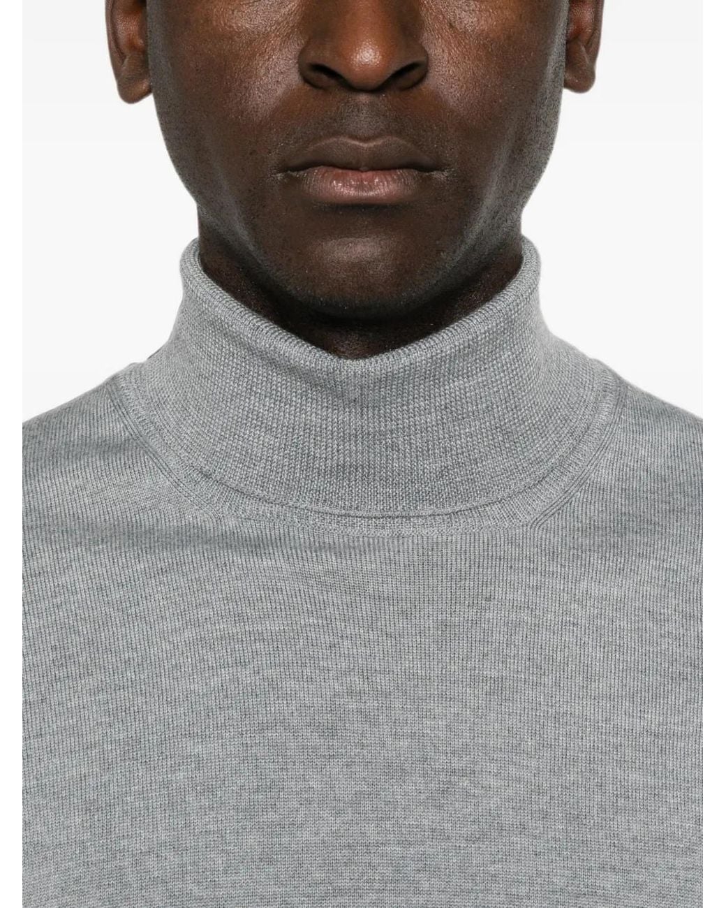 Fileria Gray Roll-Neck Sweater for men