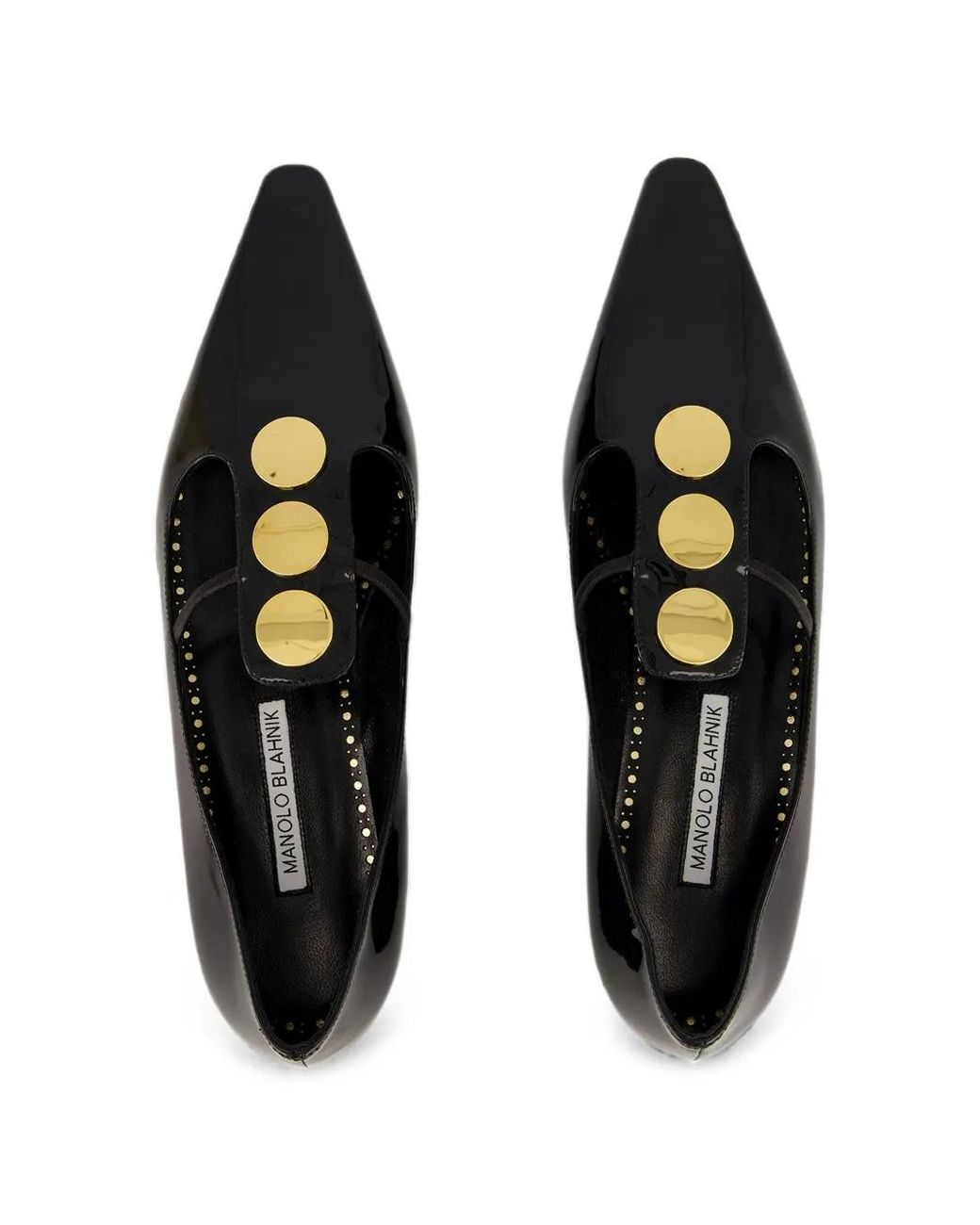 Manolo Blahnik Black Khafreflat Flat Pumps