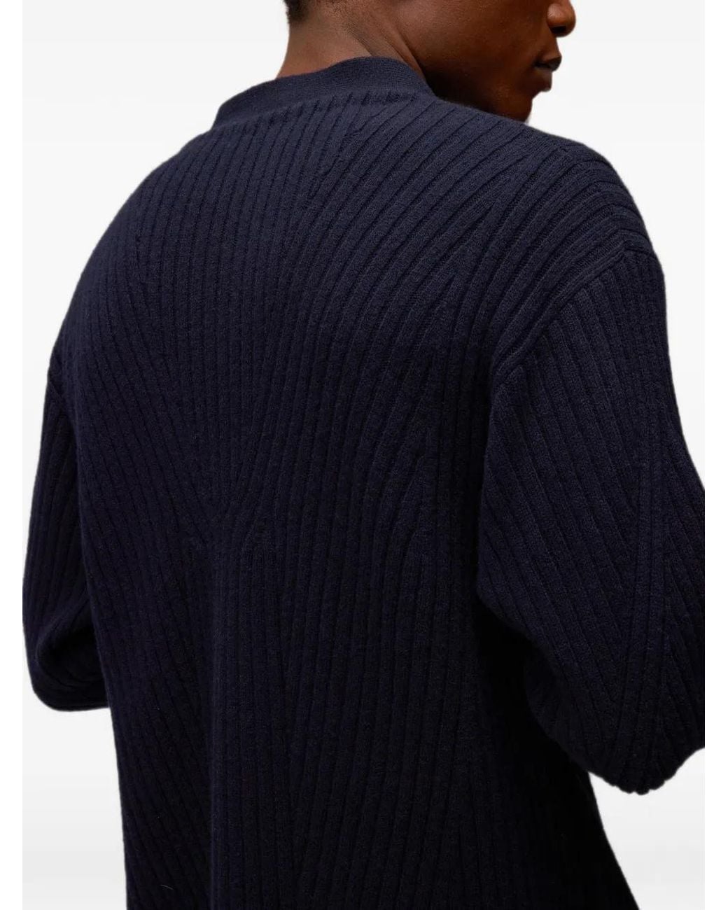 RETORI Blue V-Neck Cardigan for men