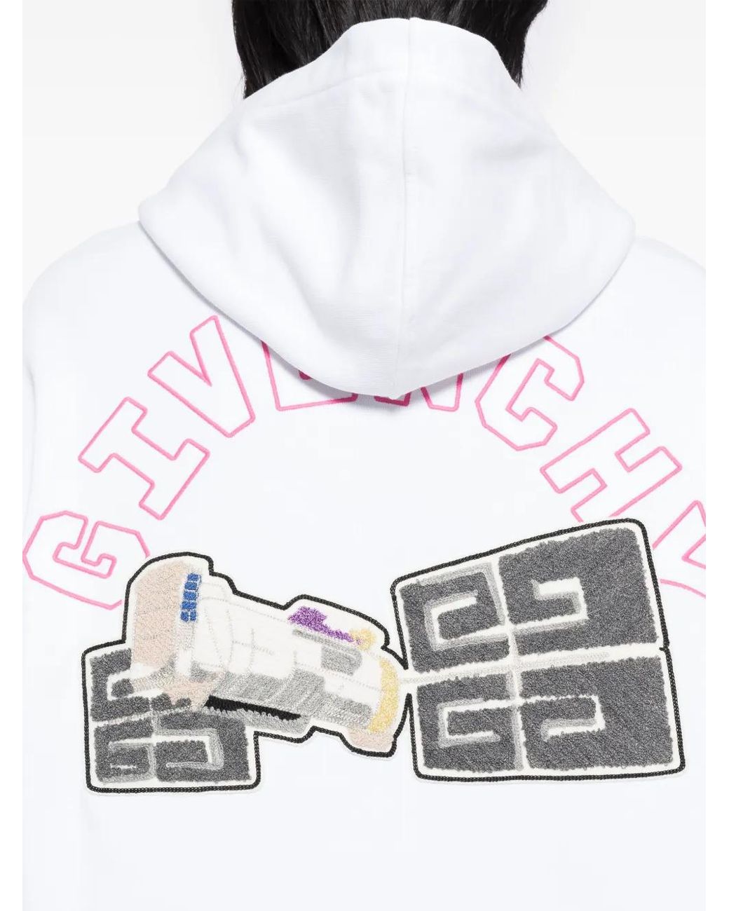 Givenchy White Appliqué Hoodies
