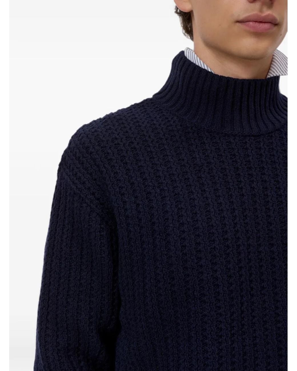Closed Klassischer Rollkragenpullover in Blue für Herren