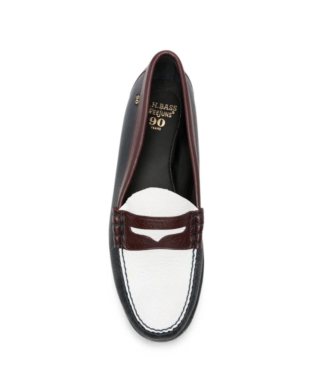 G.H.BASS White Weejun Heritage Larson Penny Loafers for men