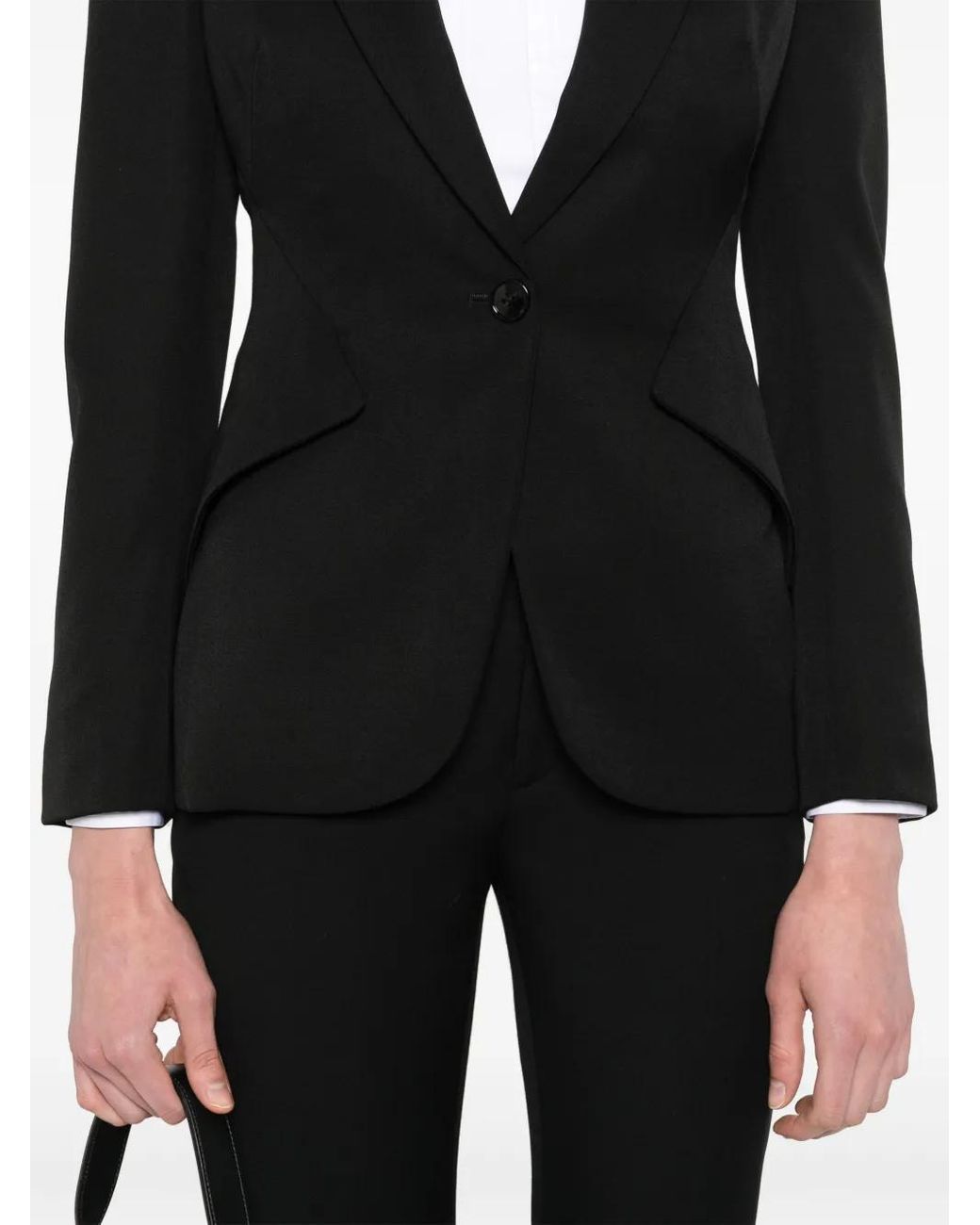 McQueen Black Wool Single-Breasted Blazer