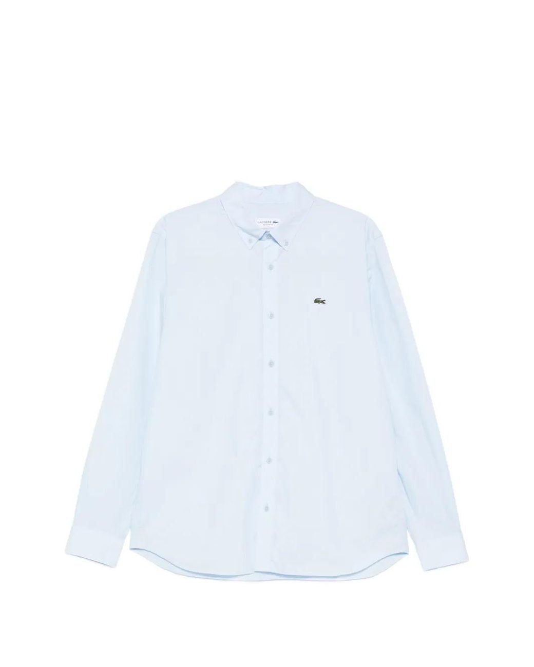 Lacoste White Regular Fit Stretch Poplin Shirt for men