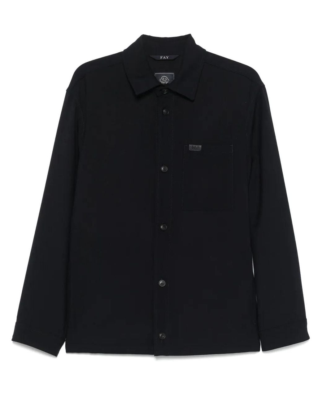 Giacca-Camicia di Fay in Black da Uomo