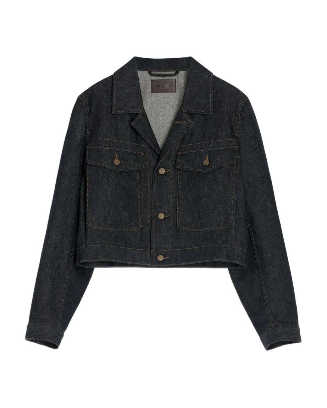 Chaqueta Con Bolsillo De Parche Y Botones Lemaire de color Black