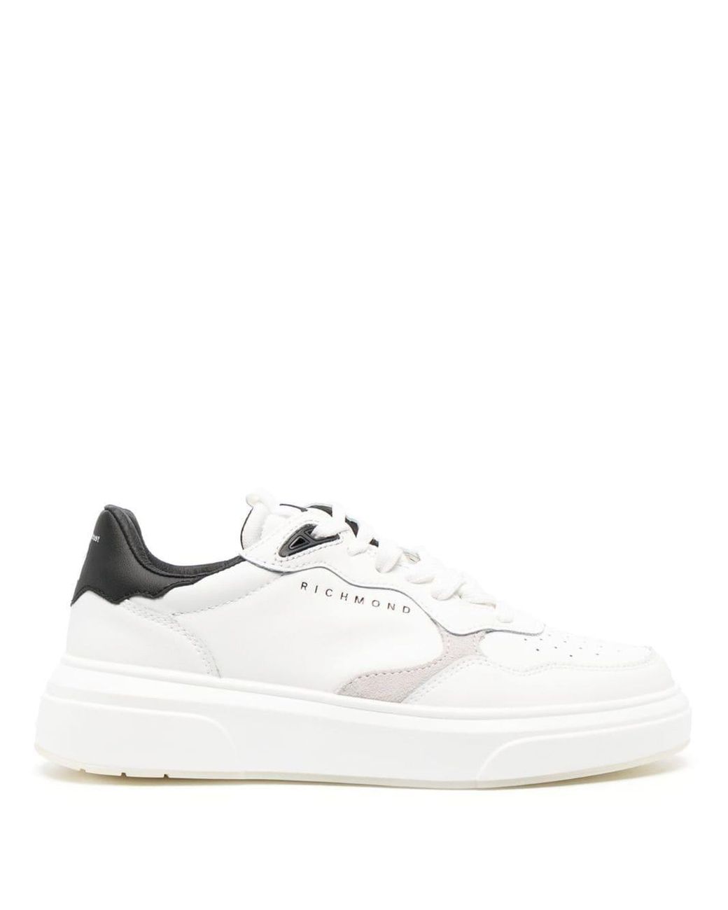 John Richmond Lace-up Low-top Sneakers in White | Lyst