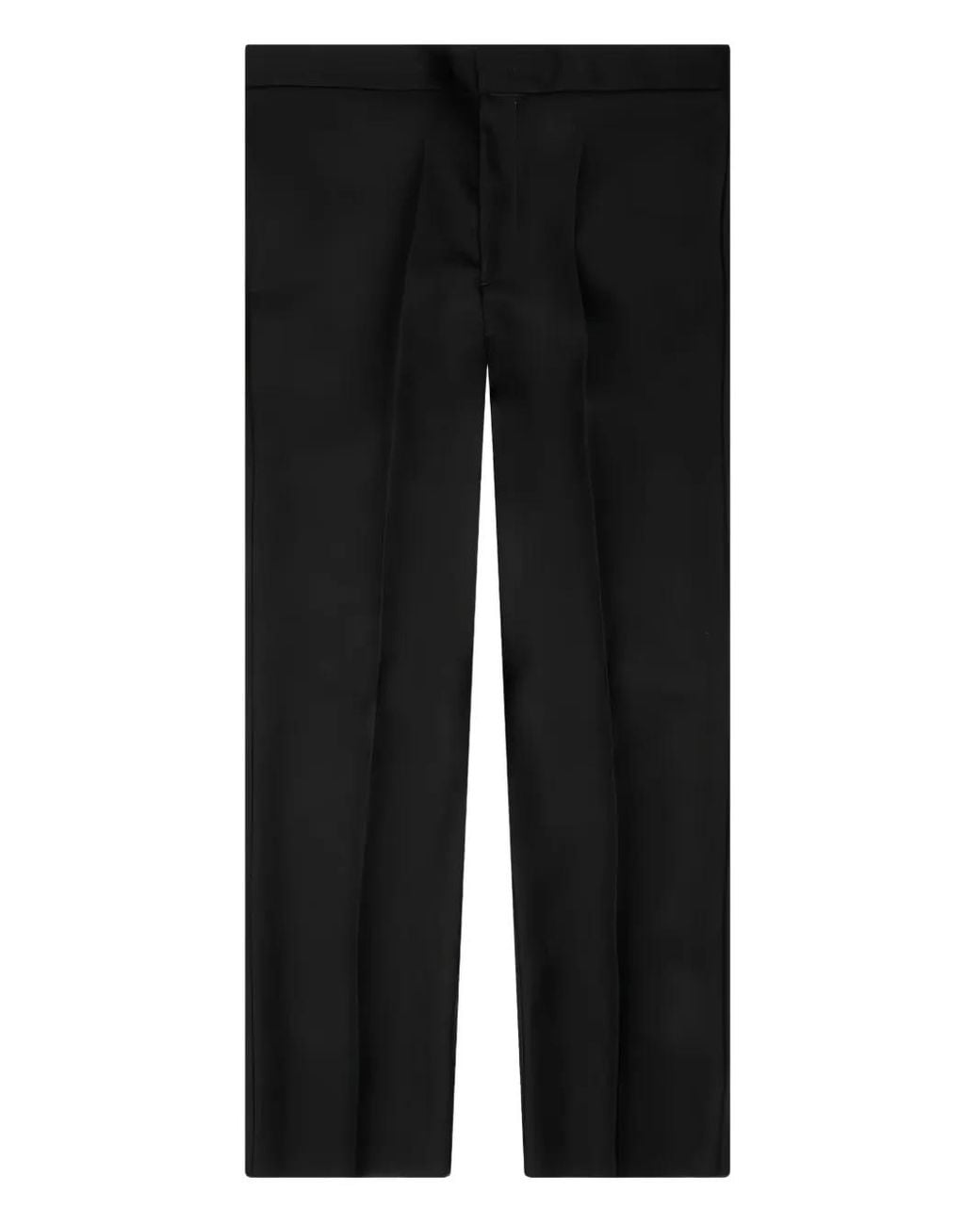 Jil Sander Black Pleated Wool Trousers for men