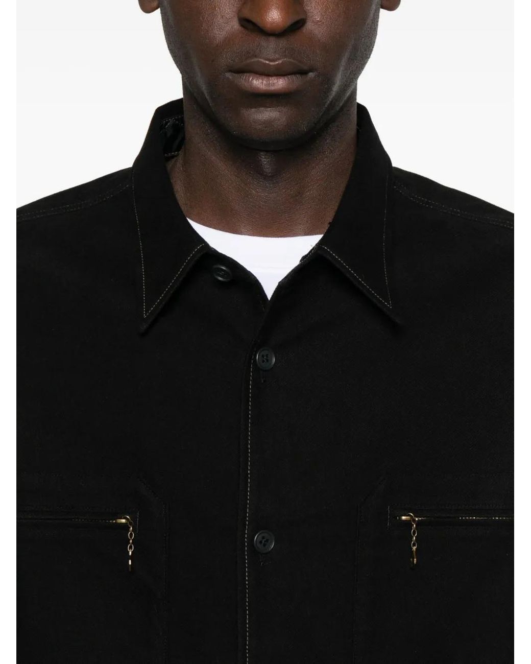 Chimala Black Point-Collar Shirt for men