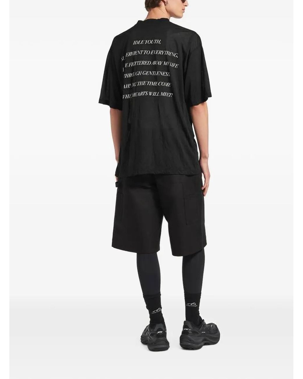 Balenciaga Black The Song Of The Highest Tower Oversized T-Shirt for men