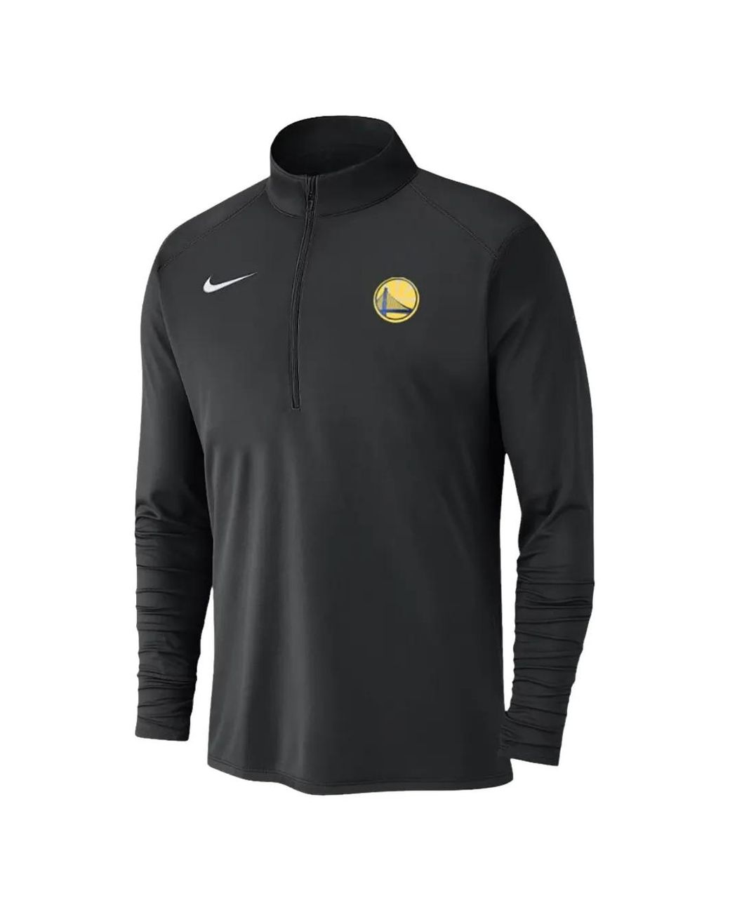 Nike Black Haut À Manches Longues Zippé 1/2 Nba Golden State Warriors for men