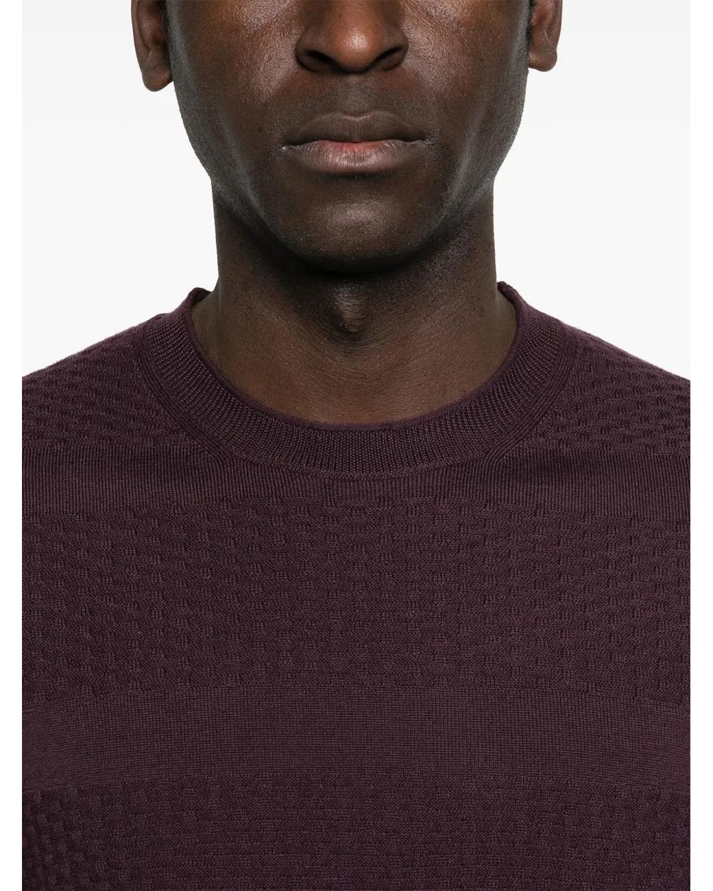 Corneliani Purple Textured Sweater for men