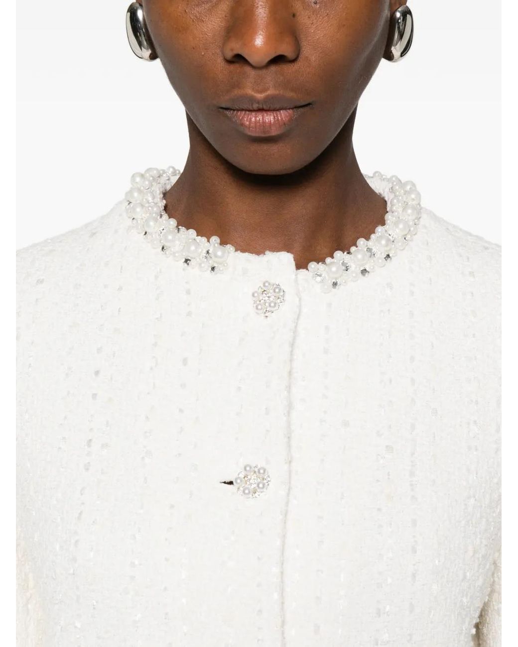 Maje White Embellished Jacket