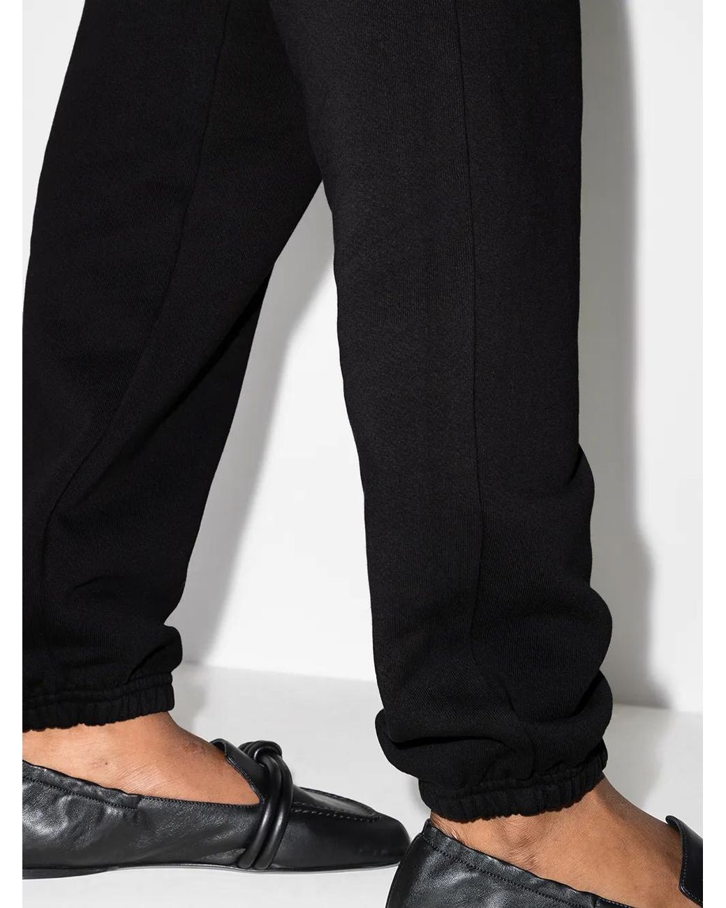 Les Tien Black Tapered Cotton Track Pants