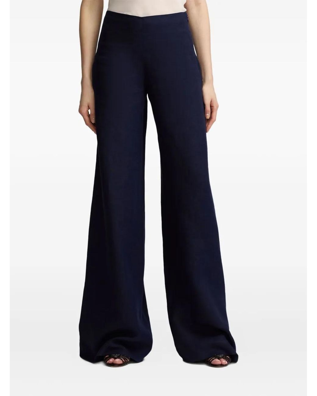 Ralph Lauren Blue Wide-Leg Trousers