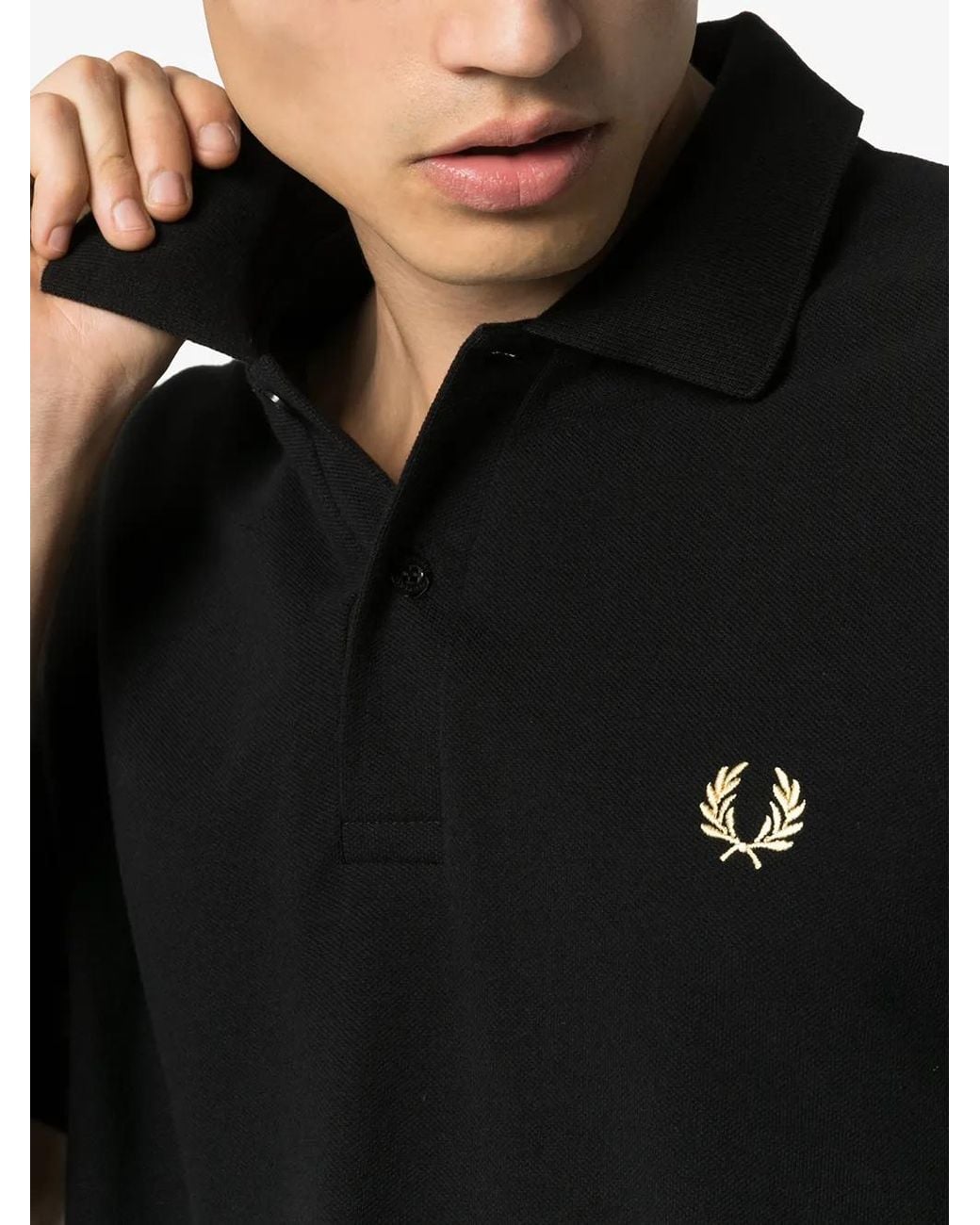 Fred Perry Black M3 Piqué Polo Shirt for men