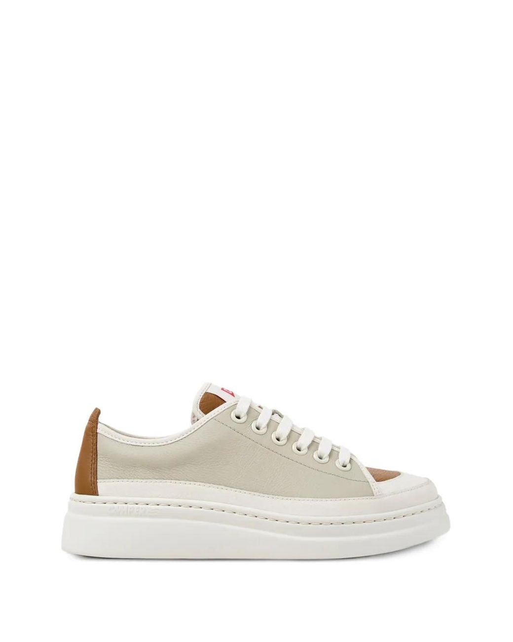 Camper White Runner Up Twins Leather Sneakers
