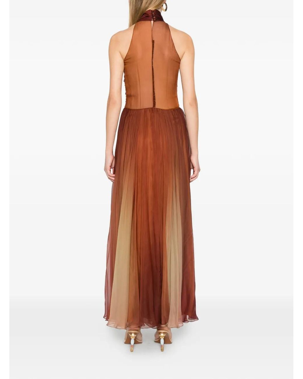 Botsi Brown Twilight Mirage Ruched Dress