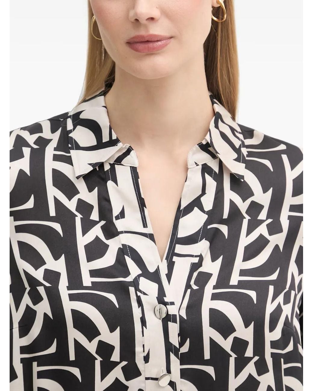 MARC AUREL Mini-Jurk Met Monogramprint in het White