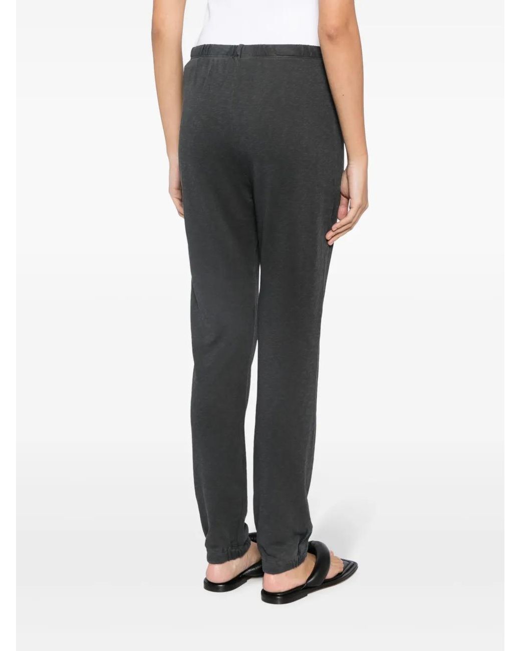 James Perse Gray Drawstring-Fastening Track-Pants