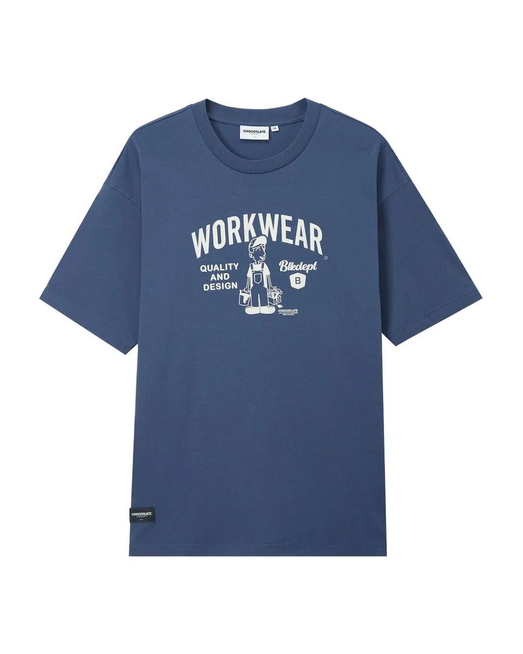 Chocoolate Blue Graphic-Print T-Shirt for men