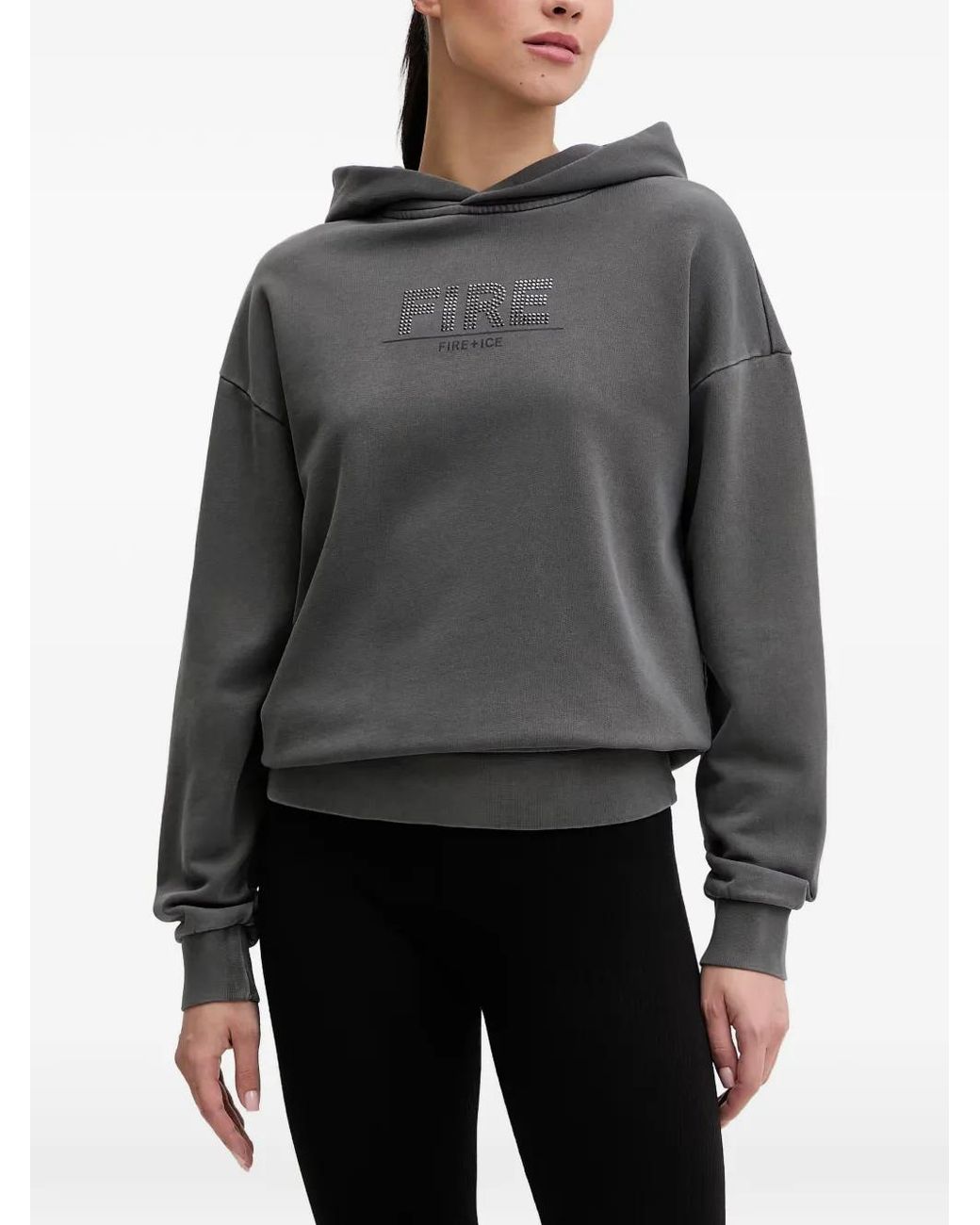 Bogner Fire + Ice Gray Logo-Detail Hoodie