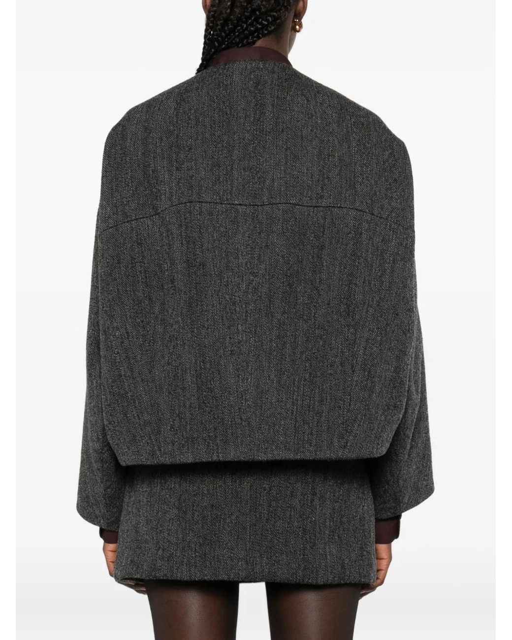 P.A.R.O.S.H. Black Button-Fastening Patch-Pocket Jacket