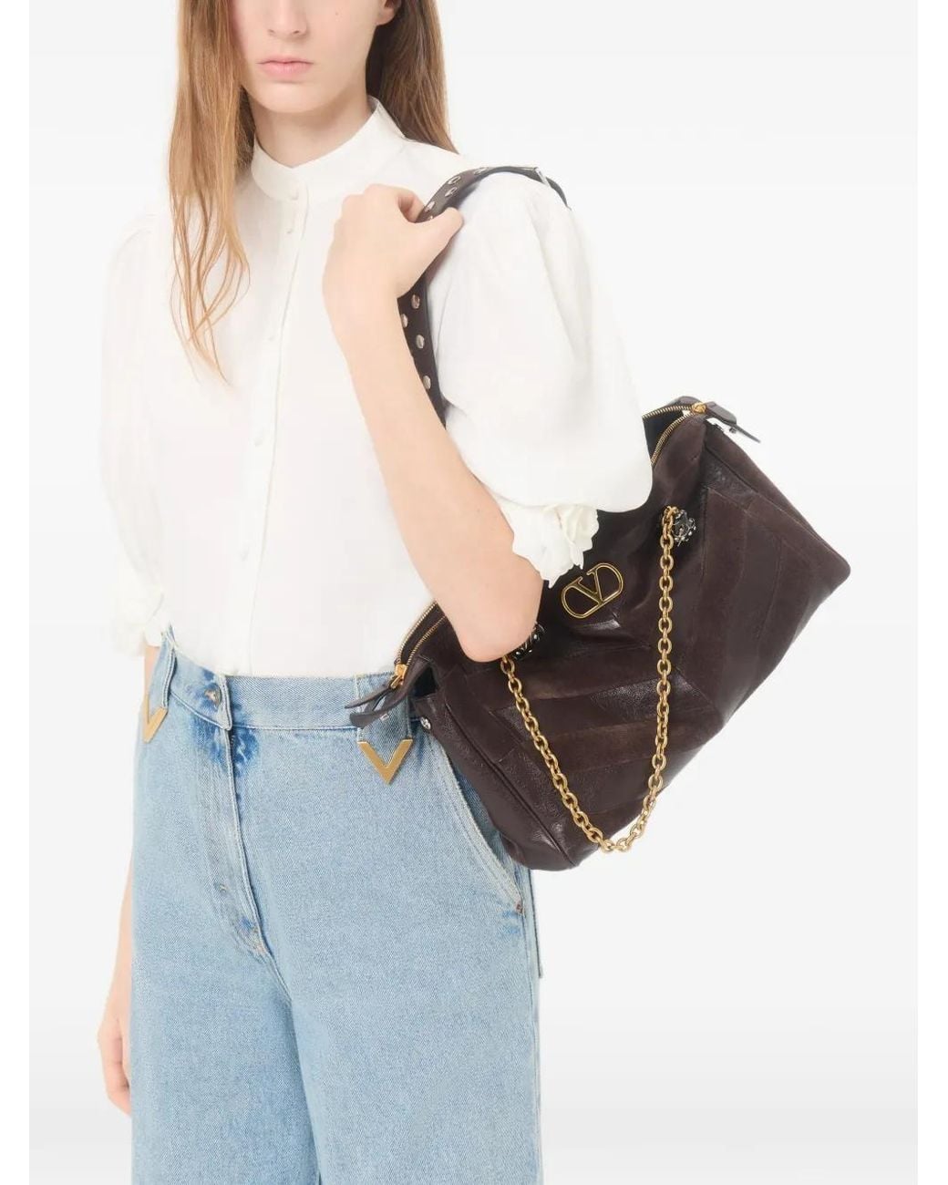 Valentino Garavani White Embroidered Poplin Shirt