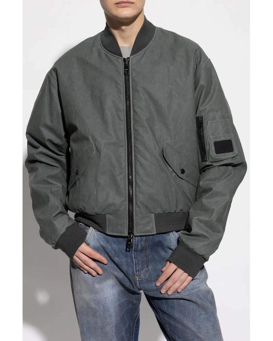 Dolce & Gabbana Gray Linen Jacket for men