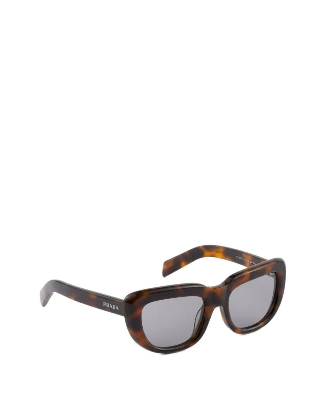 Prada Gray Tortoise-Shell Rectangle-Frame Sunglasses