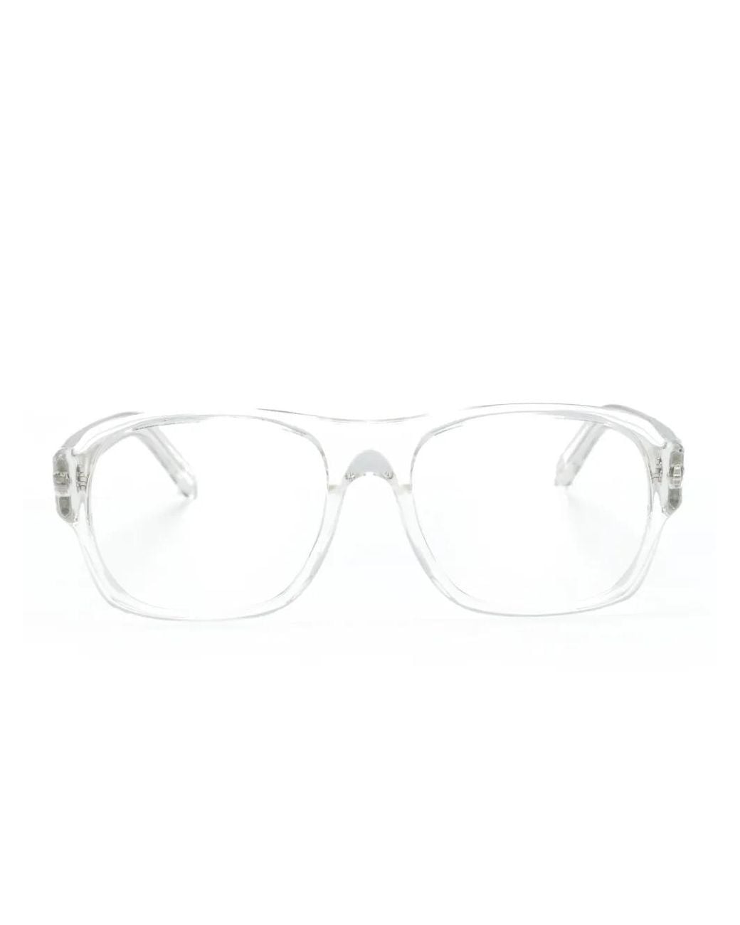 Moscot Multicolor Eckige Brille Mit Transparentem Gestell