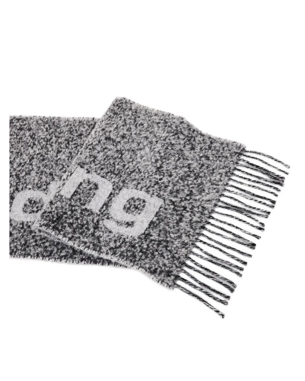 Alexander Wang Gray Brushed Bouclé Scarf