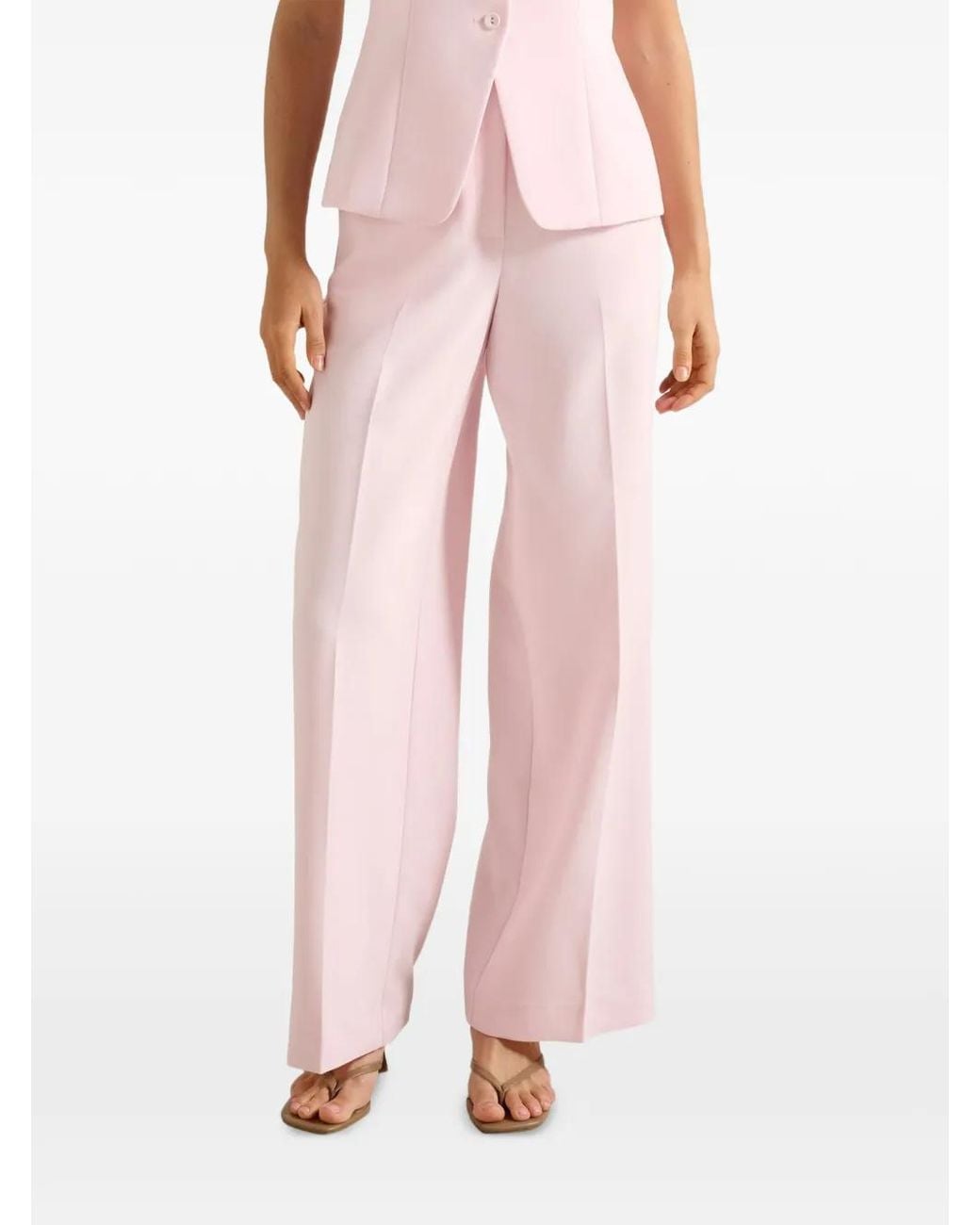EVER NEW Pink Lee Wide-Leg Trousers