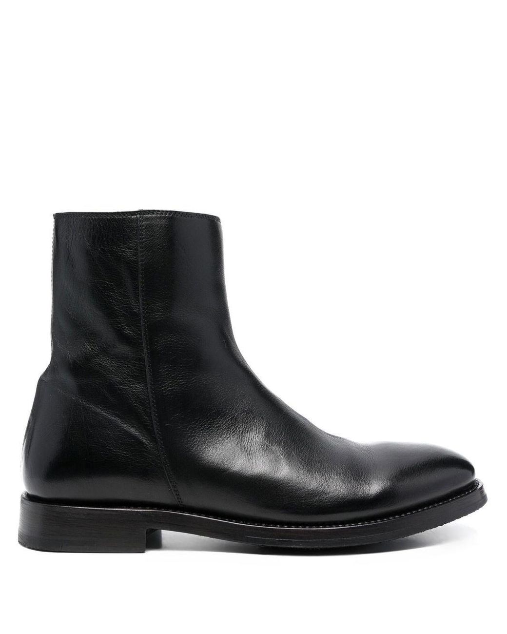Alberto Fasciani 30mm Slip-on Leather Boots in Black for Men | Lyst