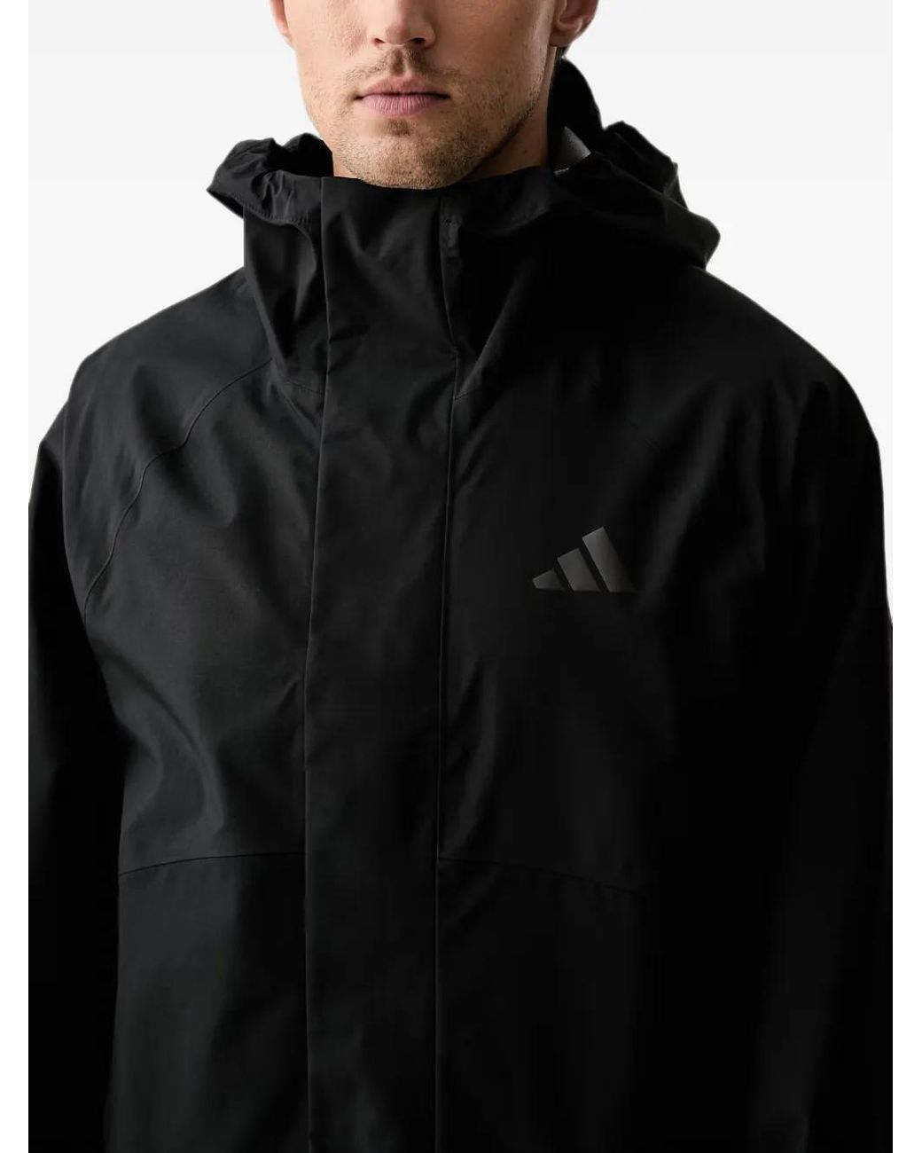 Chaqueta Con Capucha Adidas de hombre de color Black