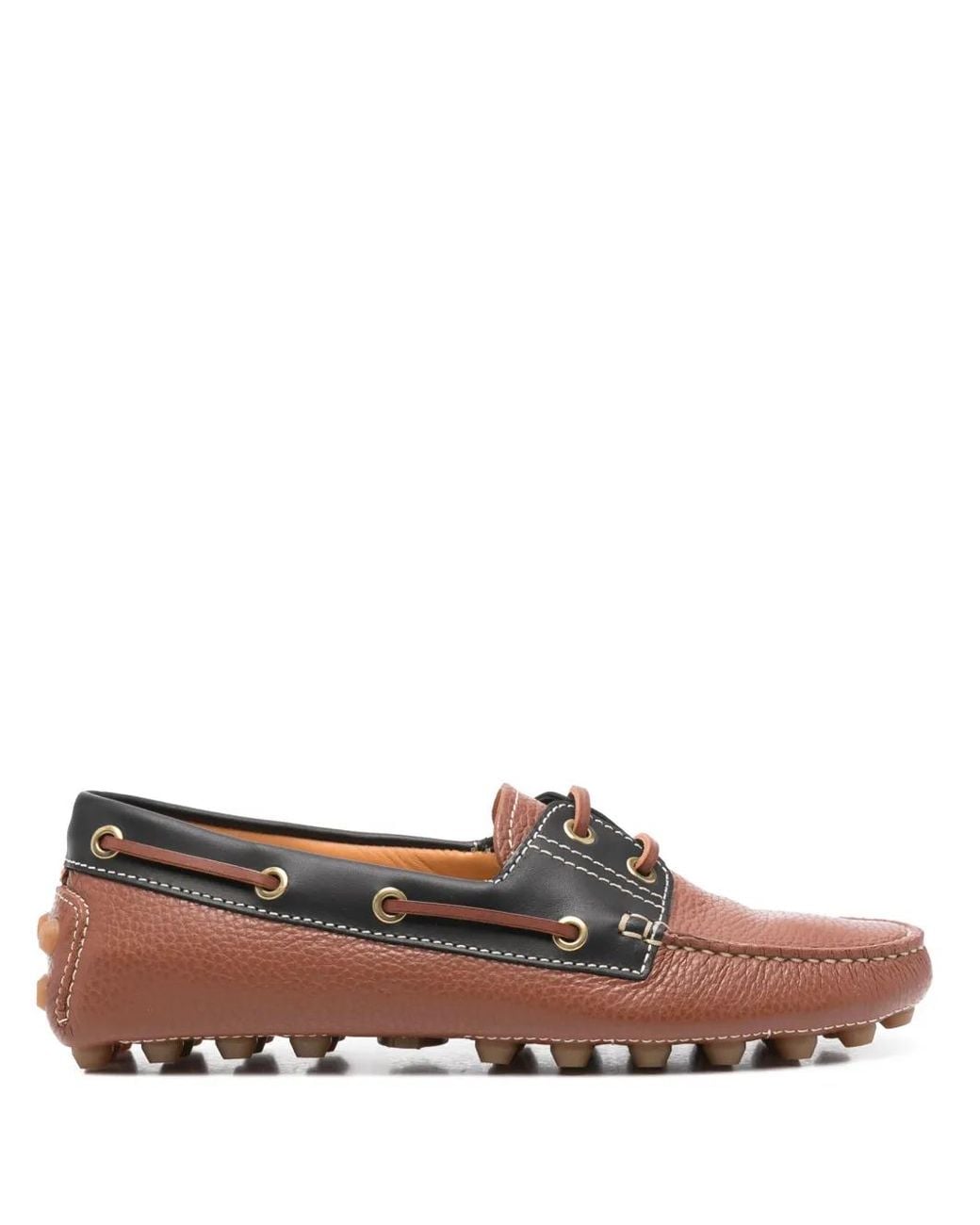 Tod's Brown Gommino Boat Shoes