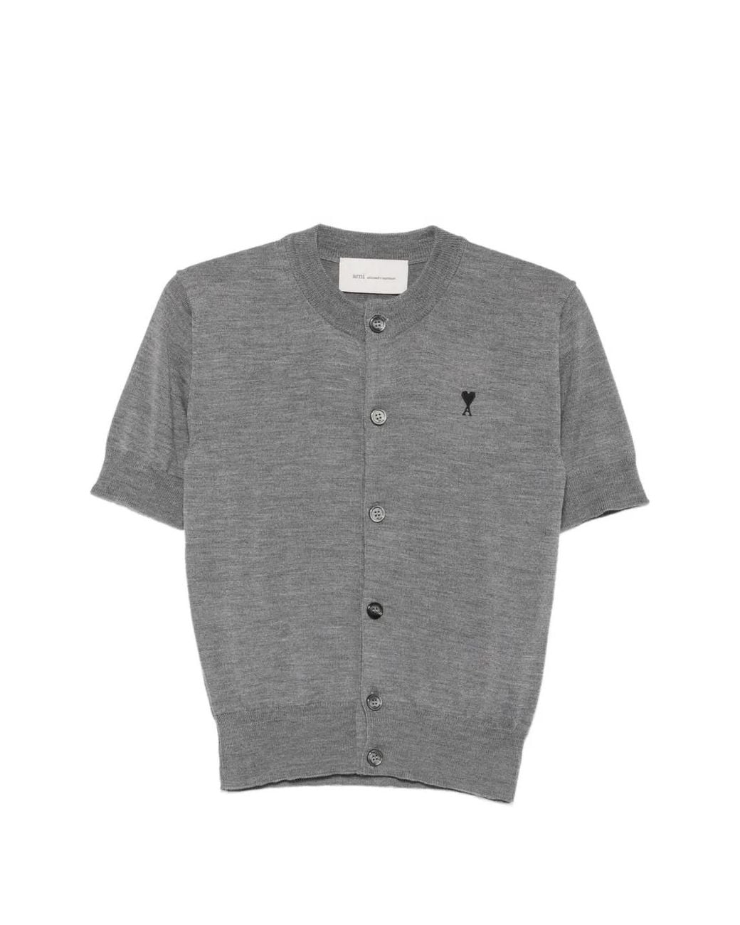 AMI Gray Ami De Coeur Short-Sleeve T-Shirt