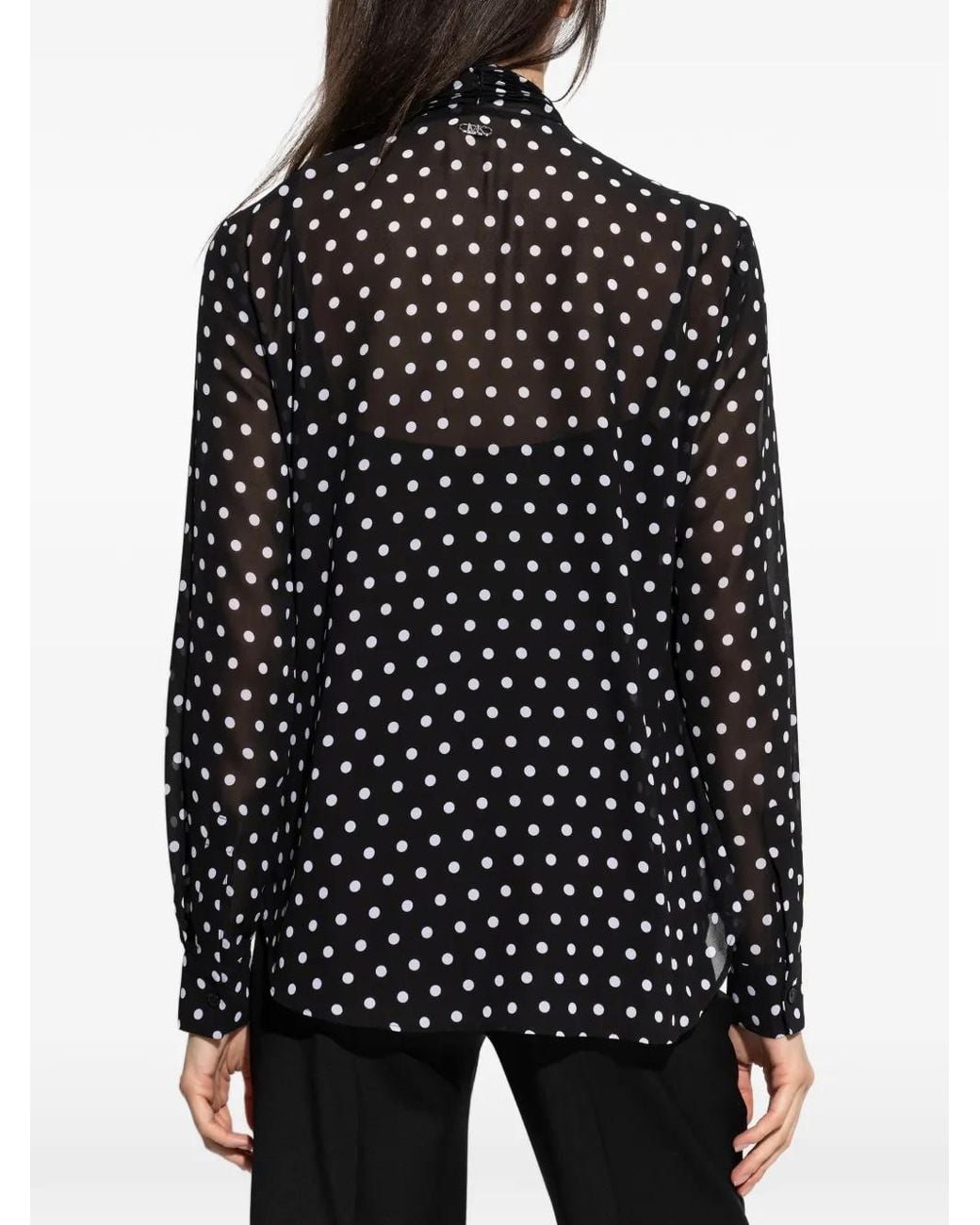 MICHAEL Michael Kors Black Polka Dot Shirt