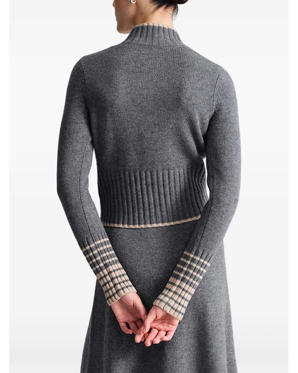 Cara Cara Blue Bowery Ribbed-Knit Cardigan